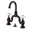 Kingston Brass Bridge Bathroom Faucet with Brass Pop-Up, Oil Rubbed Bronze KS7995PX - alternate 1